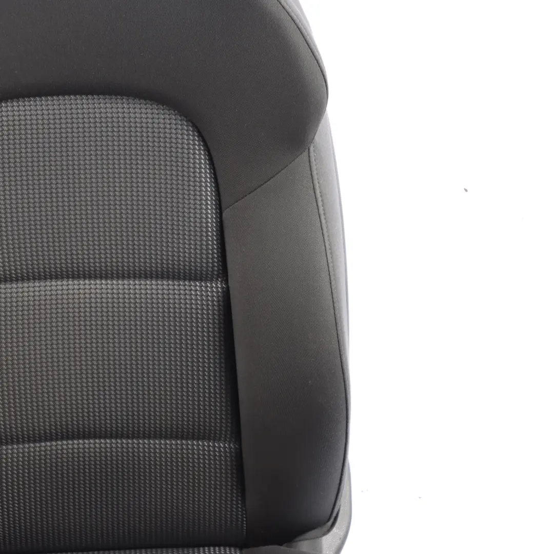 Audi A3 8P Front Seat Right O/S Interior Seat Cloth Fabric Black Silver