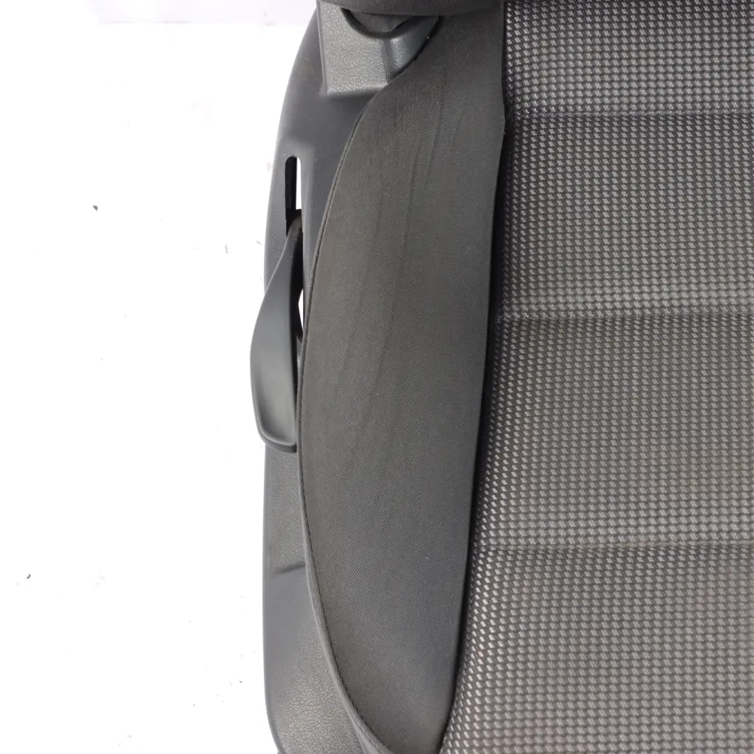 Audi A3 8P Front Seat Right O/S Interior Seat Cloth Fabric Black Silver