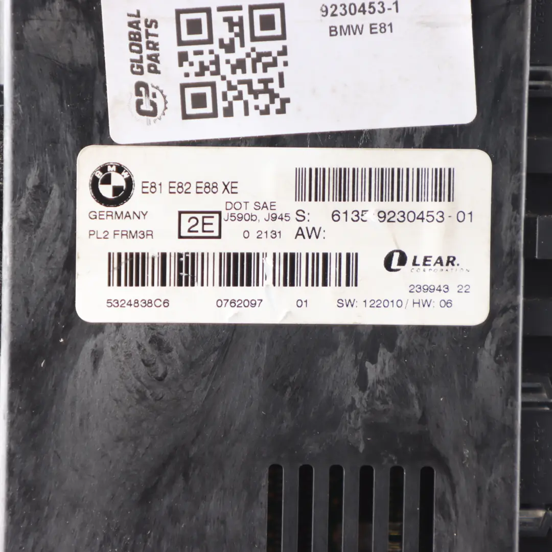 BMW E81 Footwell Light Control Unit Module ECU Lear FRM3R PL2 9230453