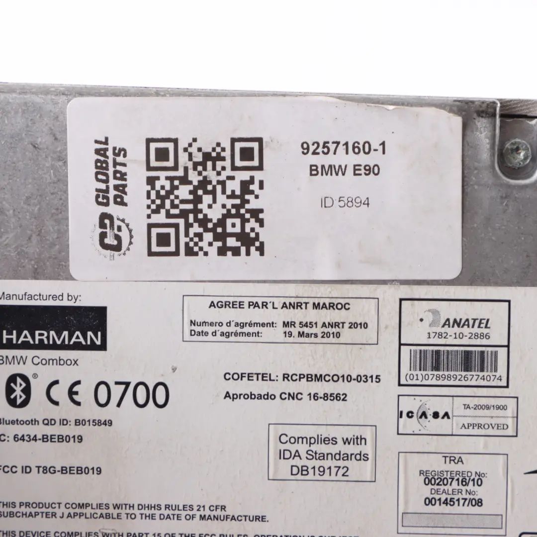 BMW E81 E87 E90 E91 LCI Bluetooth Combox Telematics Module 9257160