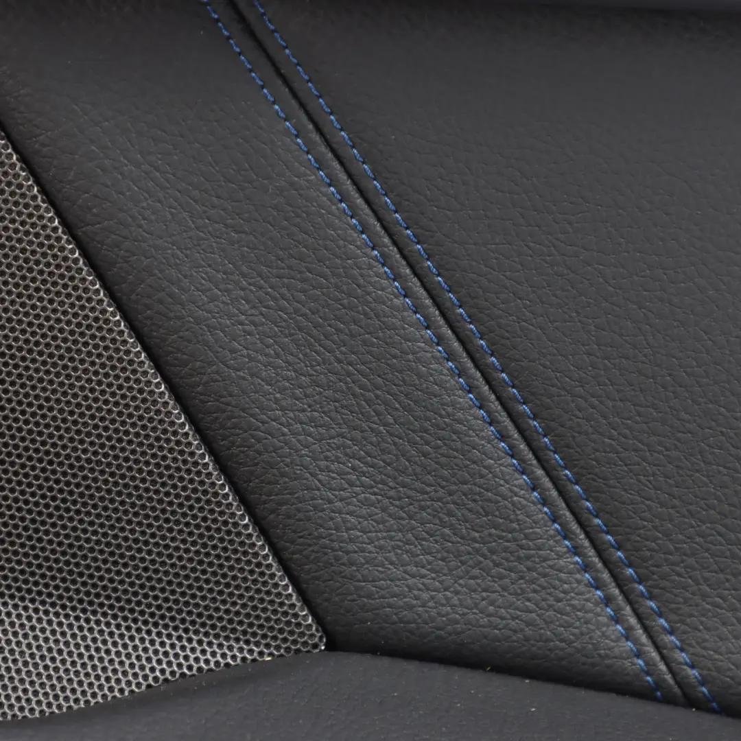 BMW F44 Door Card Rear Right O/S Trim Dakota Black Blue Stitching 9418360