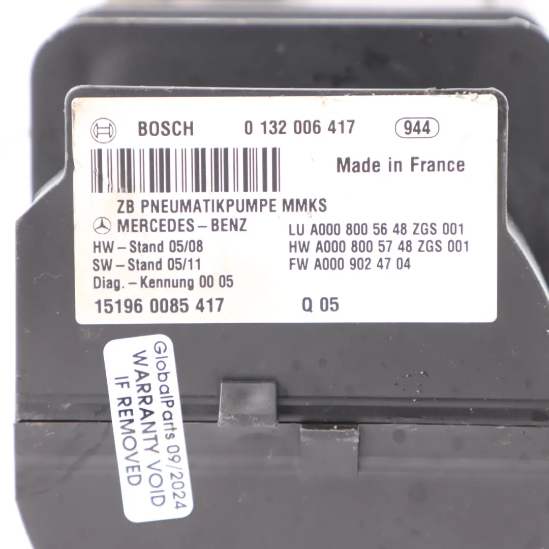 Mercedes W204 Front Seat Dynamic Lumbar Air Pump Unit A0008005648