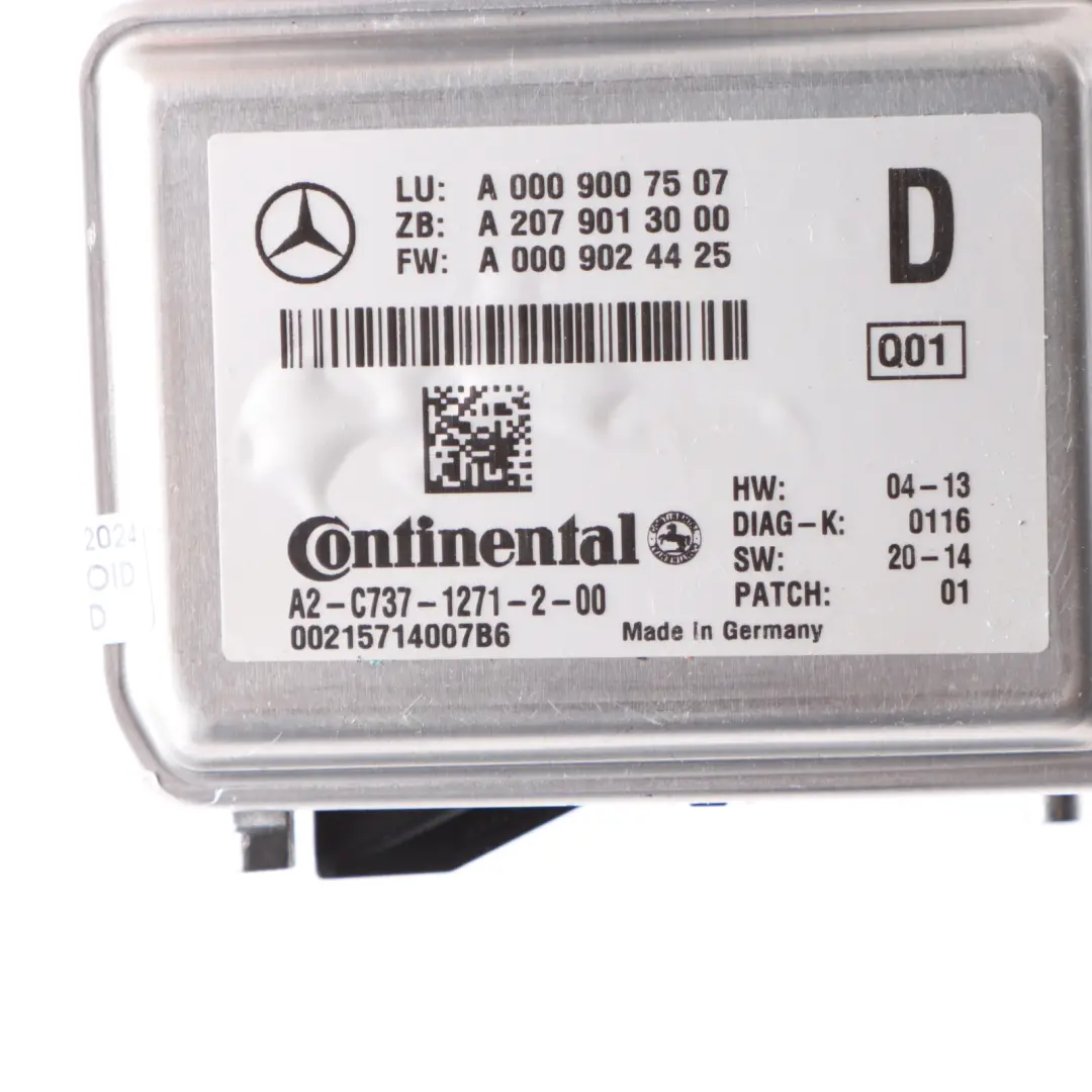 Mercedes W207 Front Camera Line Assistant Control Unit Module A0009007507 
