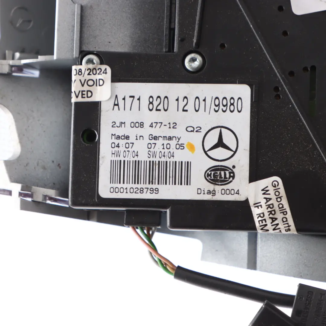 Mercedes SLK R171 Roof Light Interior Reading Lamp Control Panel A1718201201