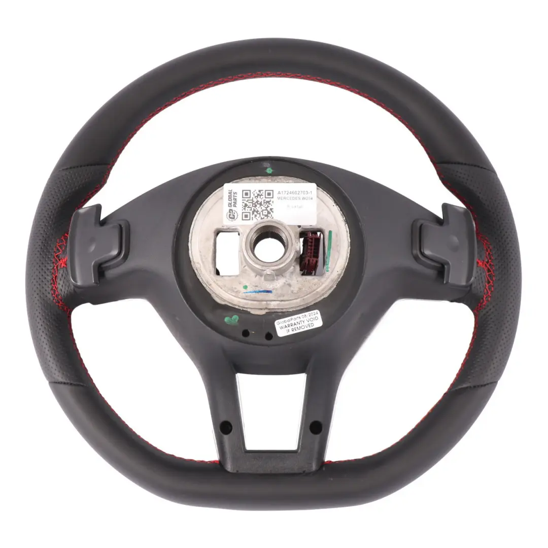 Steering Wheel Mercedes W204 W207 W212 NEW Leather Sport Paddle Shift Red Thread