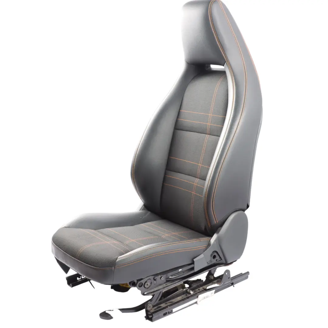 Mercedes W176 Front Seat Sport Right O/S Leather Cloth Black