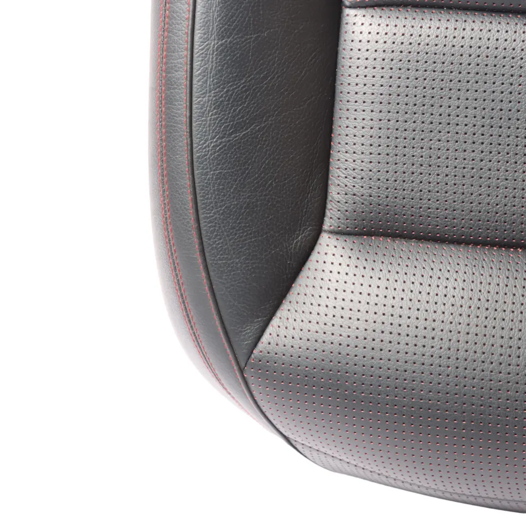 Rear Seat Bench Mercedes C117 W176 Couch Covering Black Leather Red Stitching