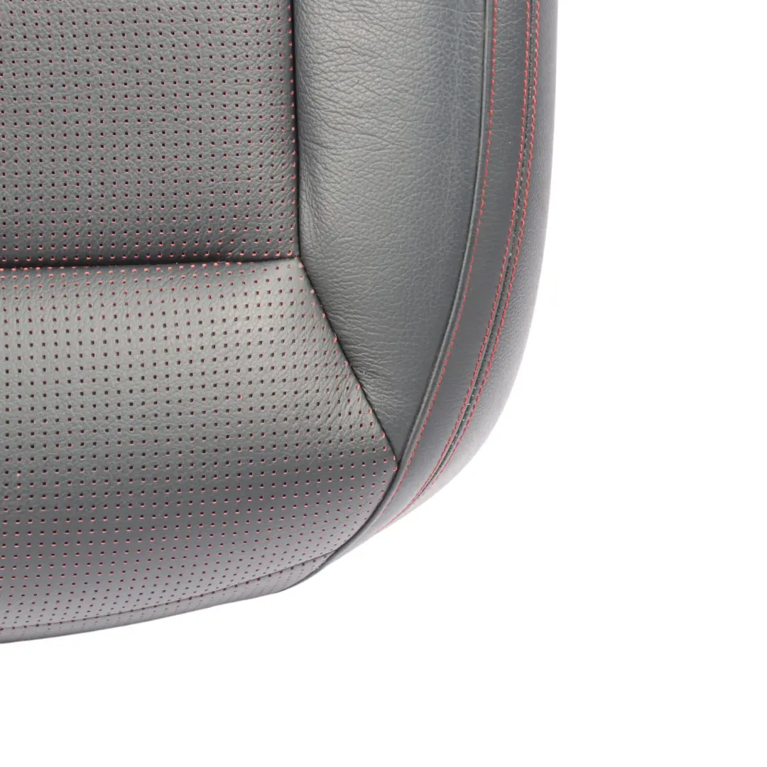 Rear Seat Bench Mercedes C117 W176 Couch Covering Black Leather Red Stitching