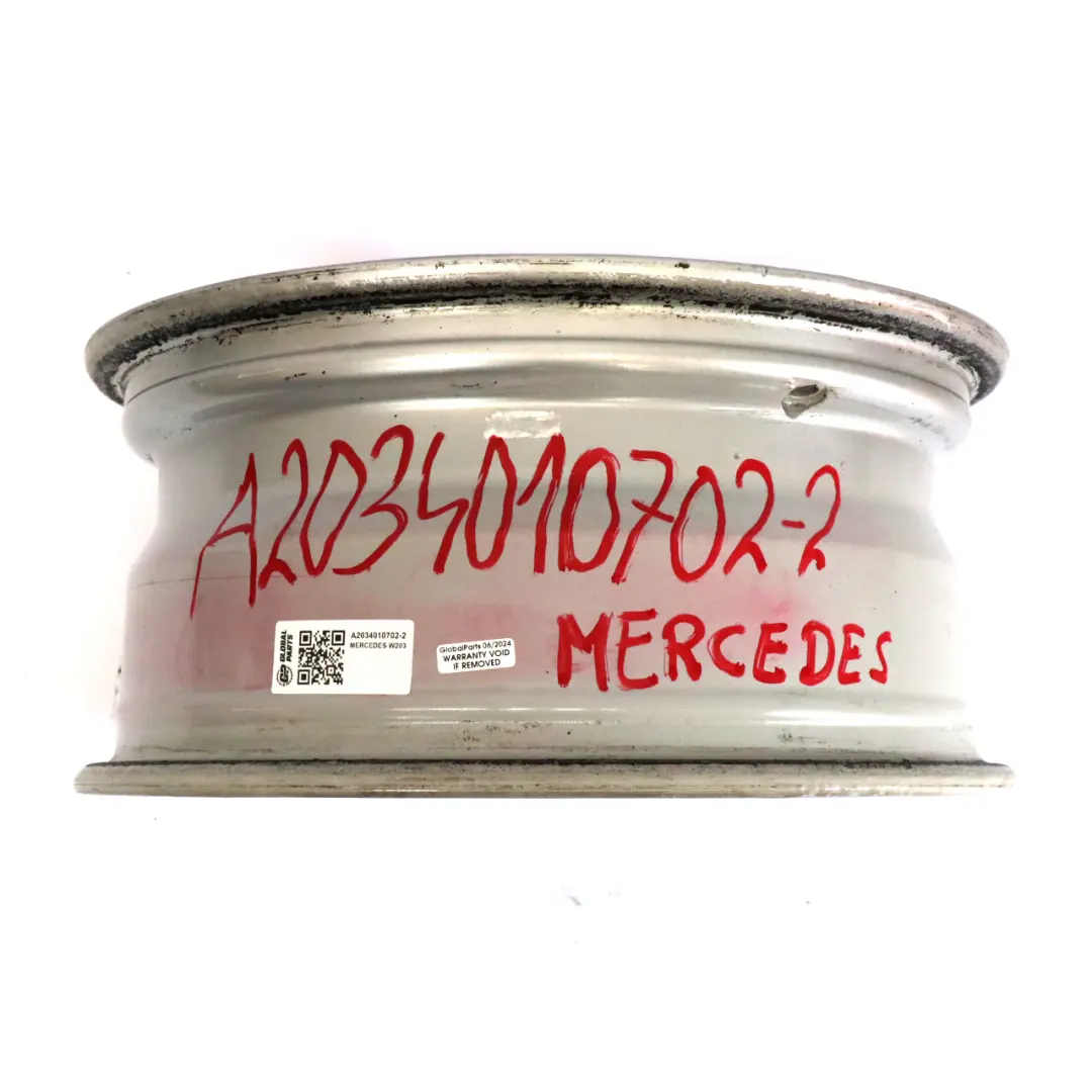 Llanta de aleación plateada Mercedes W203 5 agujeros 16" ET:37 7J A2034010702