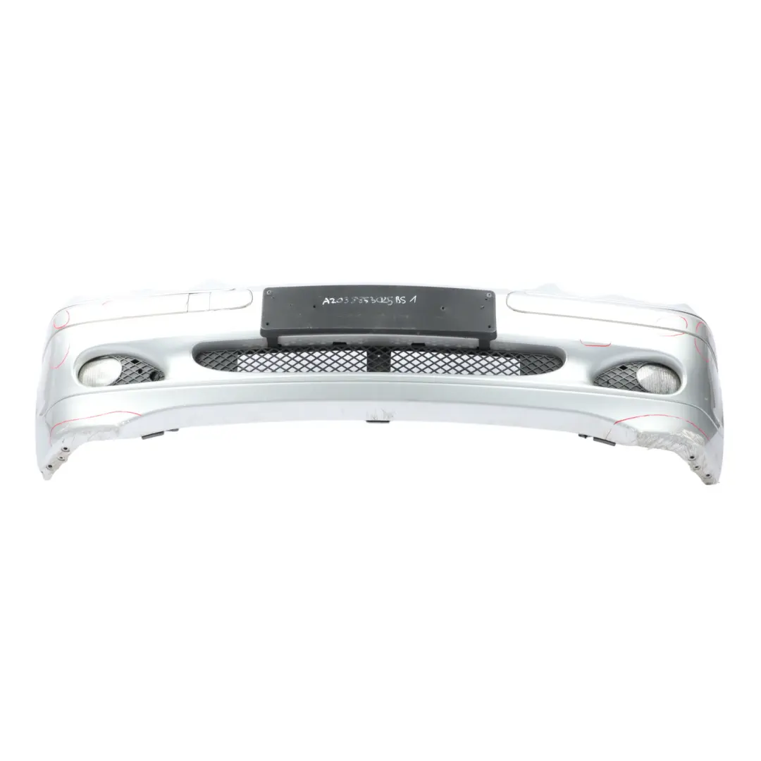 Mercedes W203 Front Bumper Trim Panel Brilliant Silver Metallic - 744