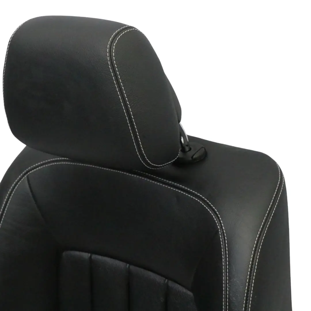 Mercedes X218 Delantero Derecho Asiento Calefactable Cuero Blanco Negro Costura