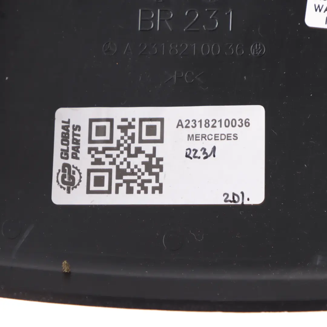 Mercedes SL63 R231 Roadster Mirror Cover Rear View Interior Black A2318210036