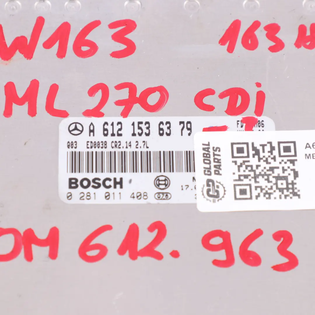 Mercedes W163 270 CDI ECU Sterownik Silnika Klucz Automat A6121536379