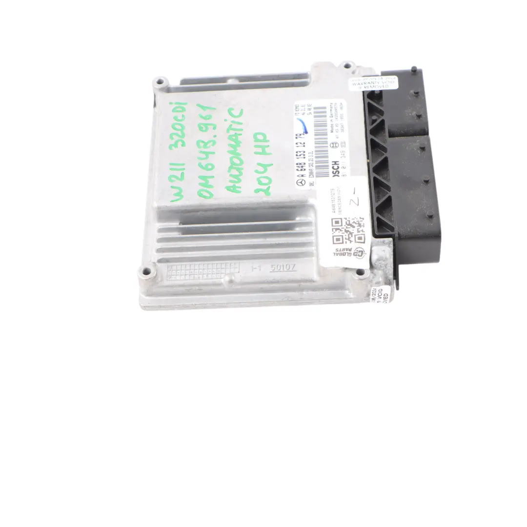 Mercedes W211 S320 CDI 648.961 204HP Engine Control Unit ECU A6481531279 