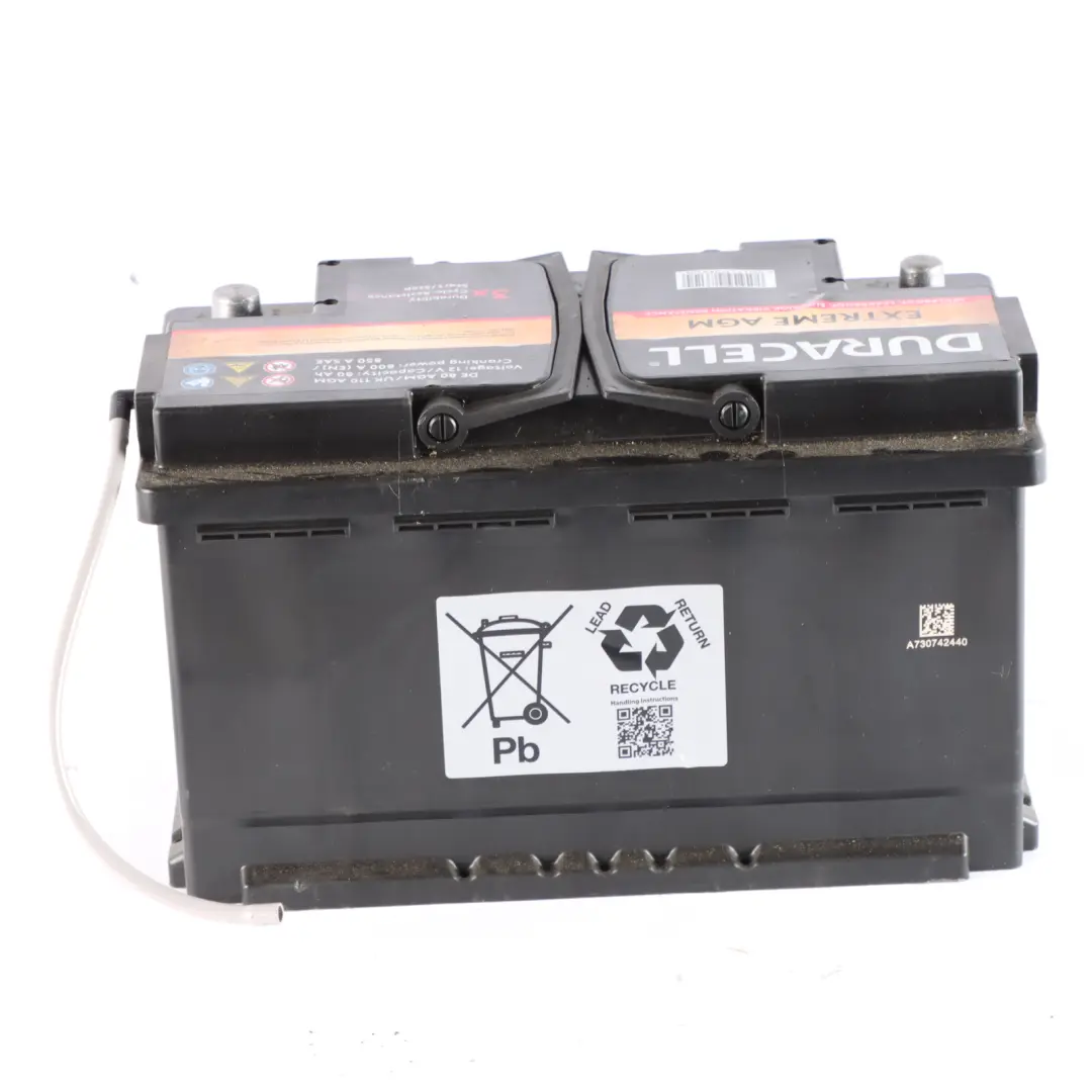 DURACELL Extreme AGM Car Battery 12V 80Ah 800A 