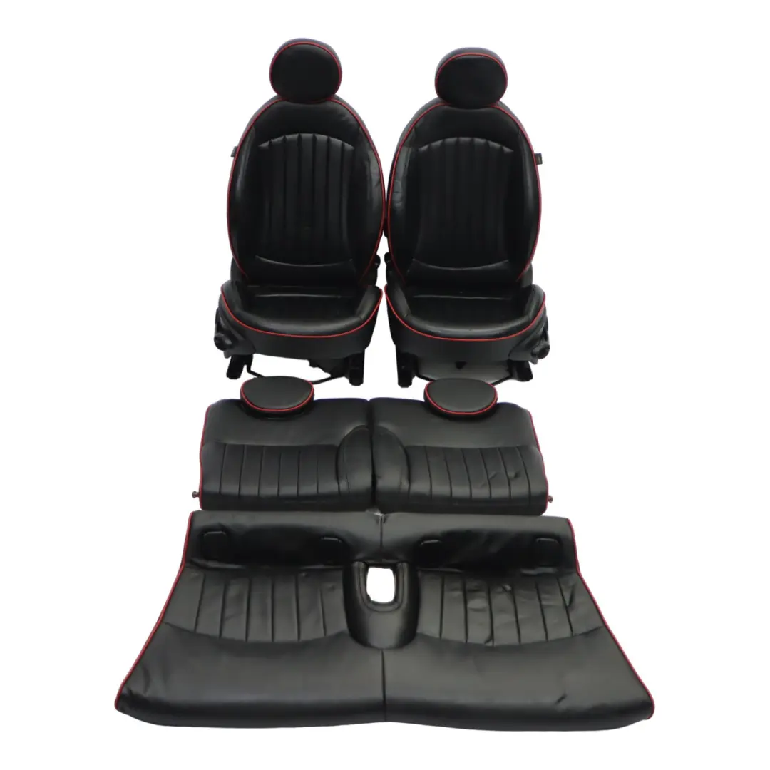 Asientos cuero Mini Cooper One R57 Climatizada Sport Lounge Negro Rojo Set