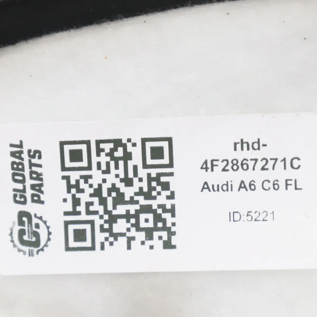 Audi A6 C6 Cover Lateral Trim Panel Leg Room Front Left N/S Black 4F2867271C
