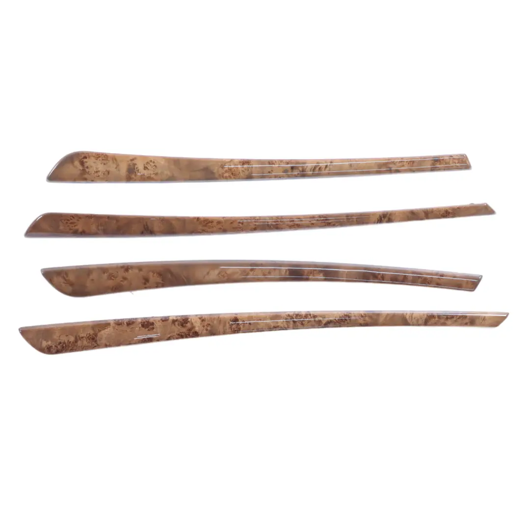 £BMW 5 Series E61 LCI Decor Strip Dashboard Interior Trim Set Poplar Woodgrain