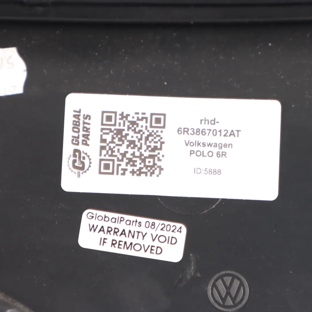 VW Volkswagen Polo 6R 3D Front Door Card Right O/S Trim Panel Cover 6R3867012AT