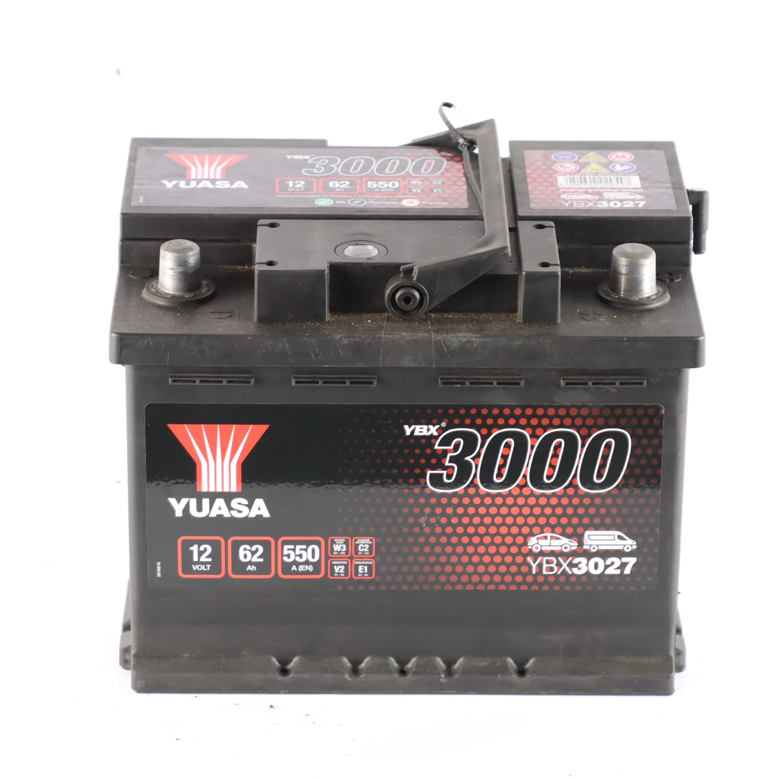 YUASA YBX3000 YBX3027 Car Battery 12V 62Ah 550A