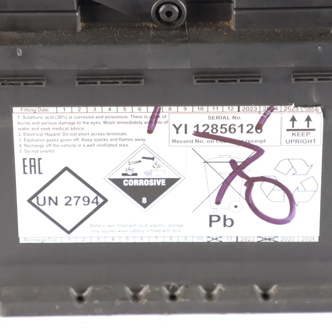 YUASA YBX3000 YBX3027 Car Battery 12V 62Ah 550A 