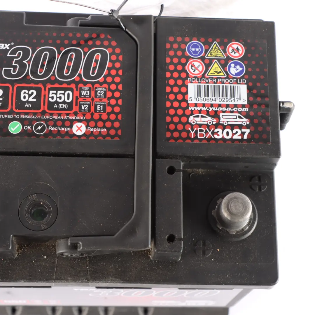 YUASA YBX3000 YBX3027 Car Battery 12V 62Ah 550A 