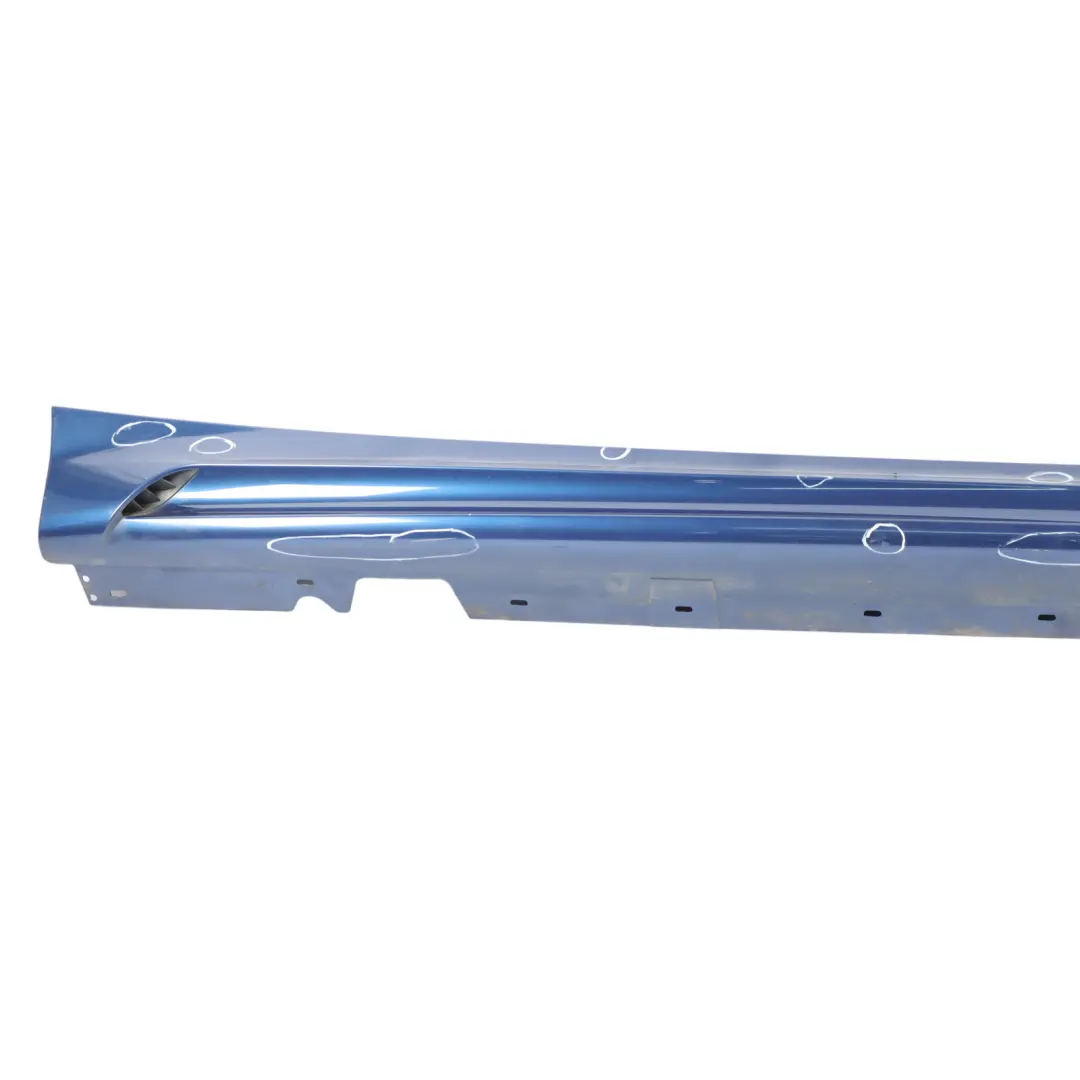 BMW E90 LCI Side Skirt M Aerodynamics Sill Strip Right O/S Le Mans Blue - 381