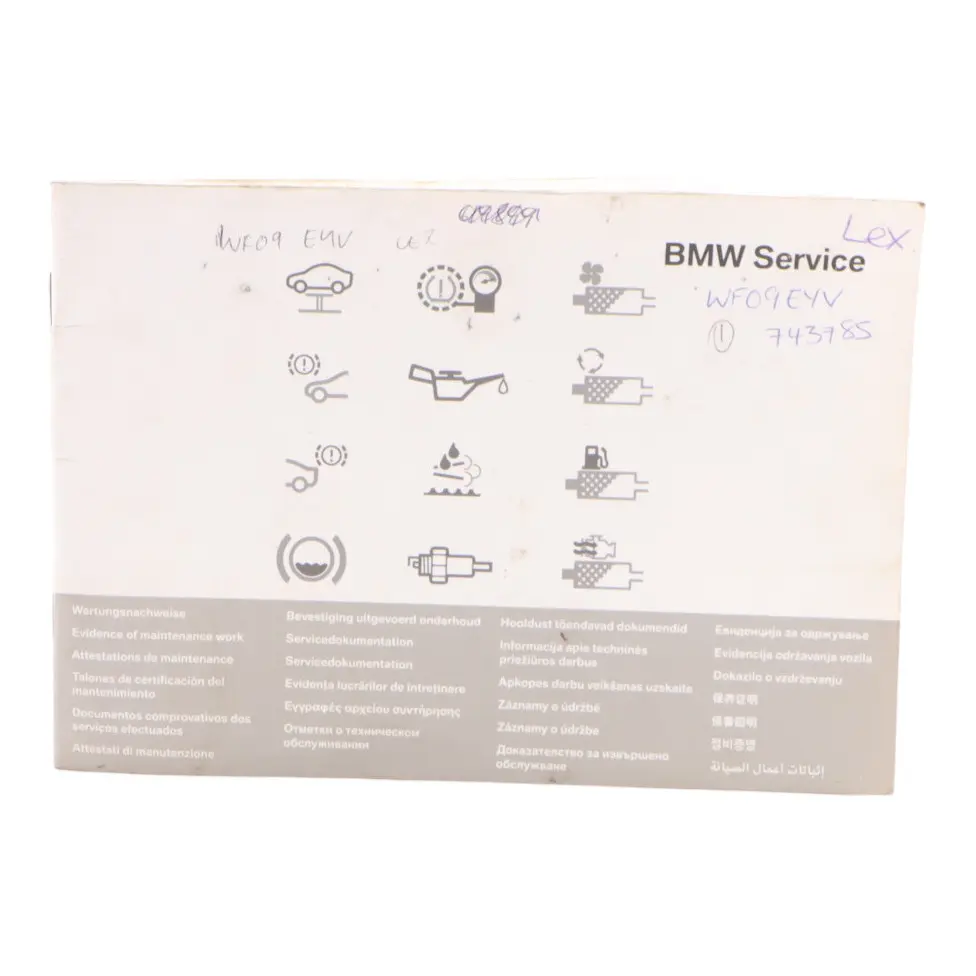 BMW E60 E61 E81 X3 E83 E87 E90 E91 LCI Service Booklet Book 2602175