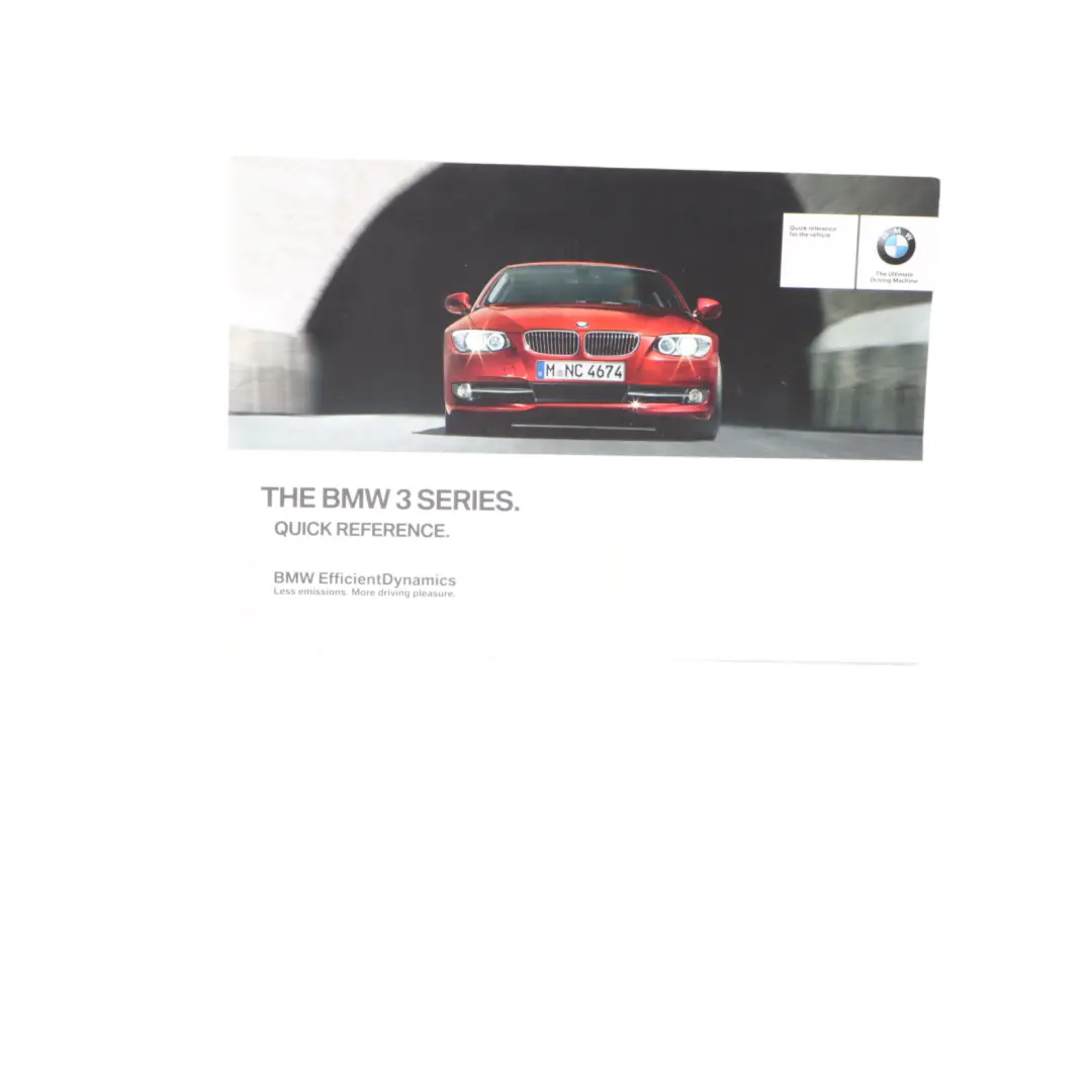 BMW E92 Owner's Handbook Instructions Pouch Case Wallet Set 2604603