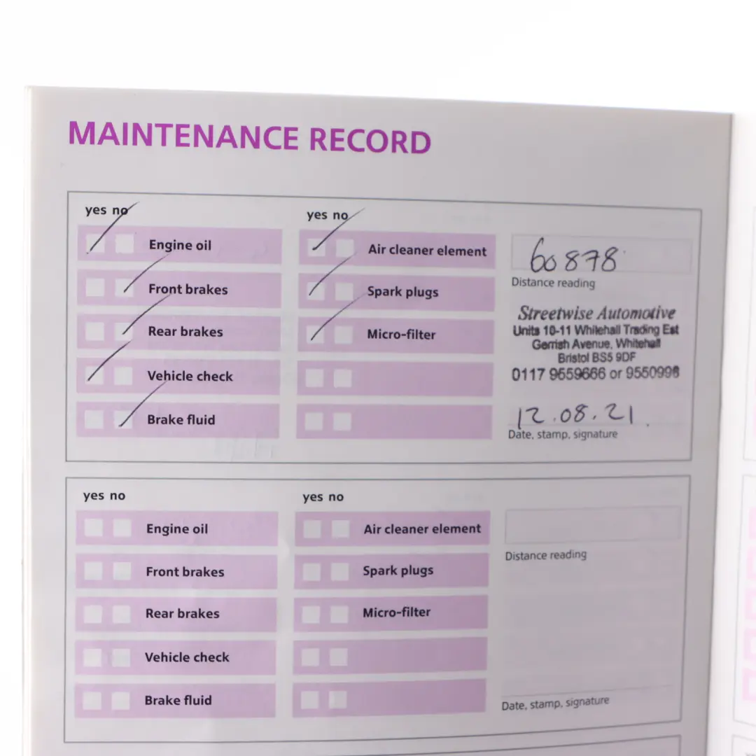 Mini R56 R57 LCI Książka serwisowa Instrukcja Etui