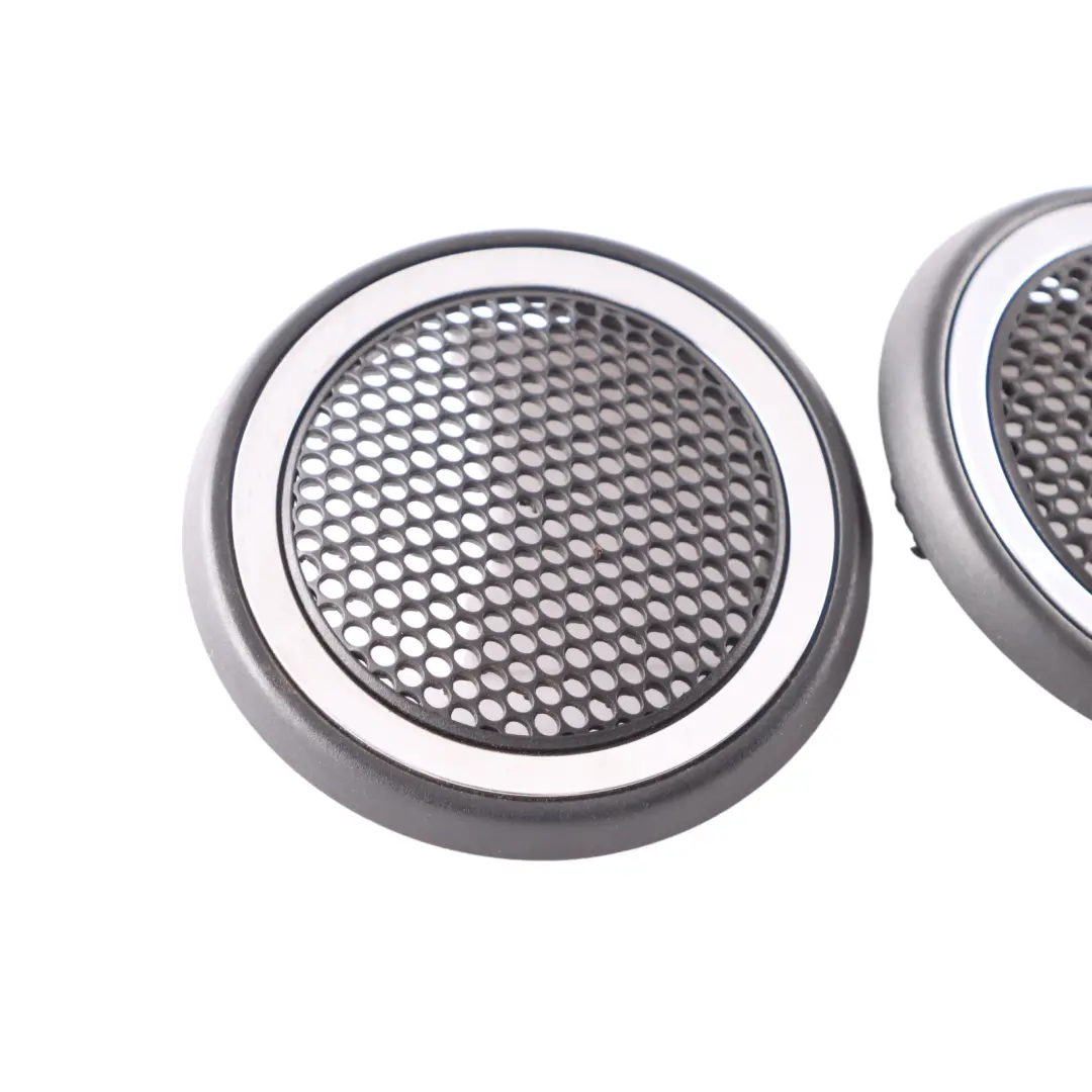 Mini R57 Front Door N/O/S Set Lower Woofer Speaker Cover Chrome Ambient Light 