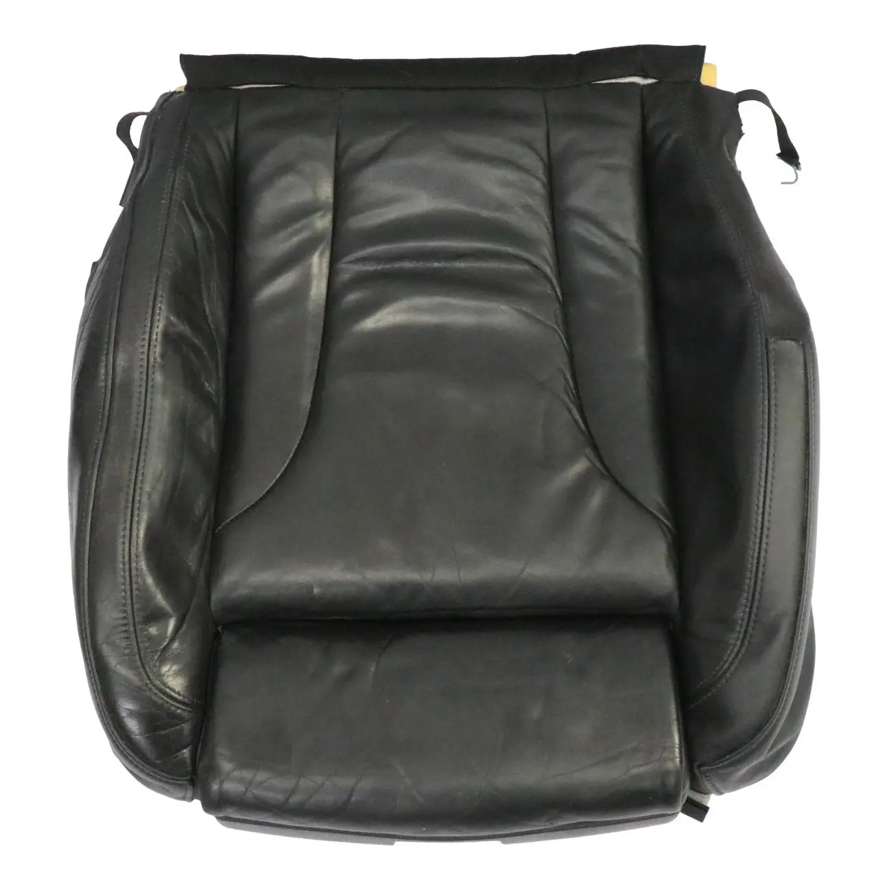 Audi Q7 4L Front Seat Cushion Cover Right O/S Leather Black 4L0881406D