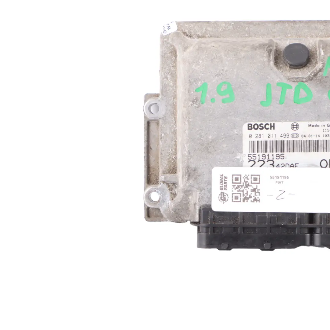 Fiat Doblo 1.9 JTD CF3 105HP Engine Unit ECU 55191195 Manual Gearbox