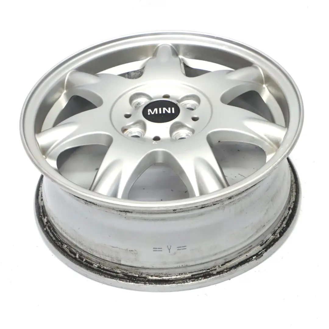 Mini R50 R55 R56 Llanta De aleacion plateada 15" 5,5J ET:45 Delta Spoke 96