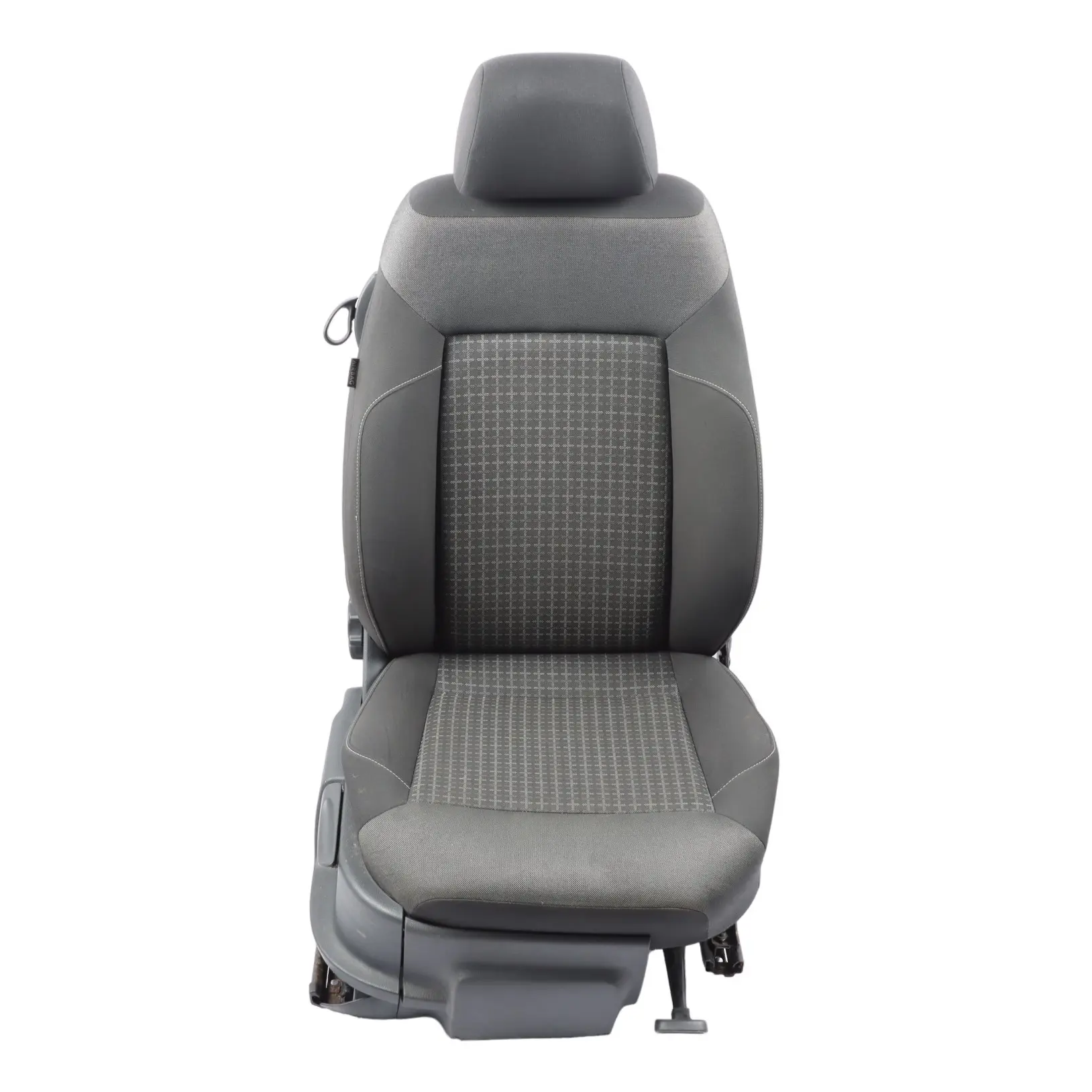 VW Volkswagen Polo 6R Seat Front Right O/S 2 Door Fabric Titan Black Grey