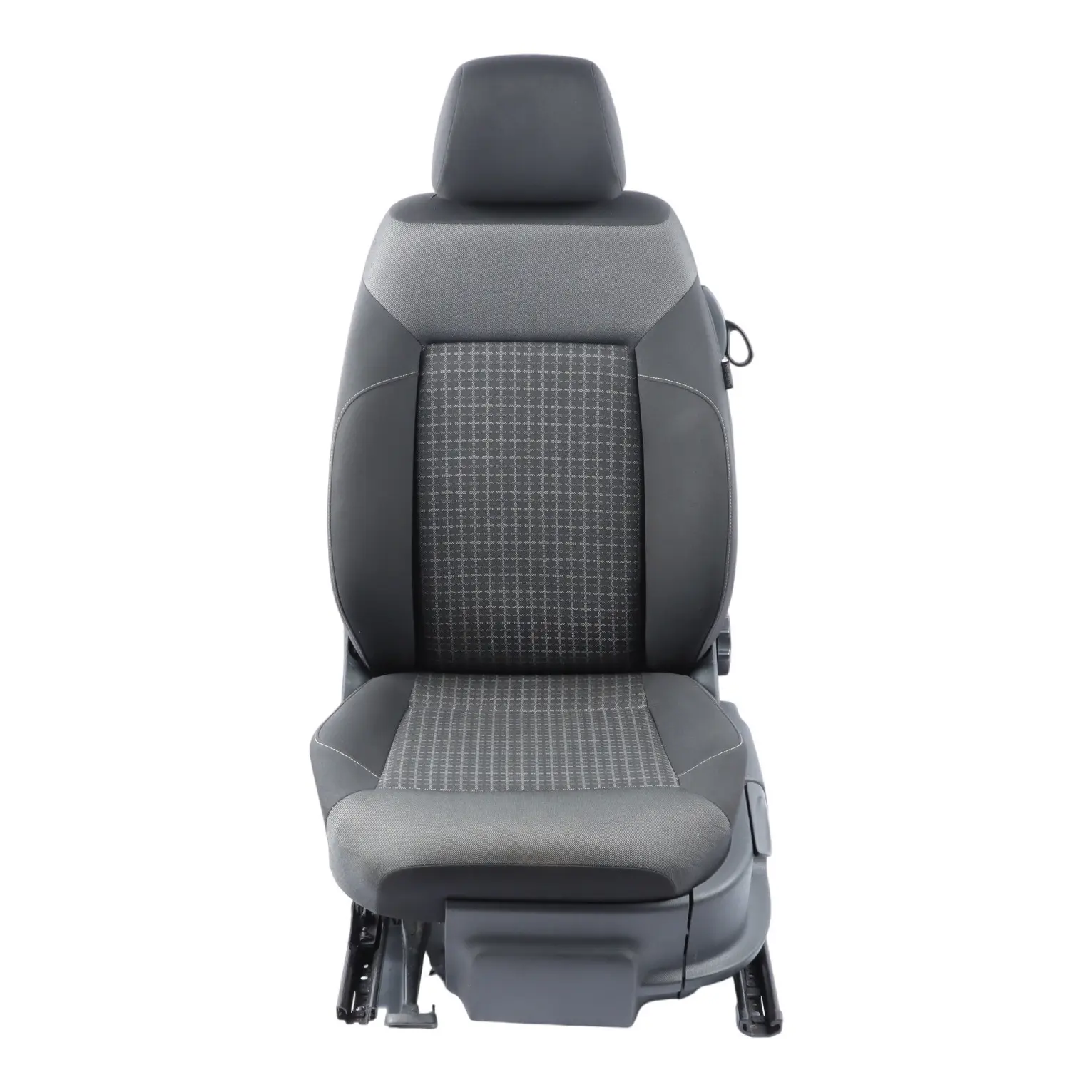 Volkswagen Polo 6R Seat Front Left N/S 2 Door Fabric Cloth Titan Black Grey Art