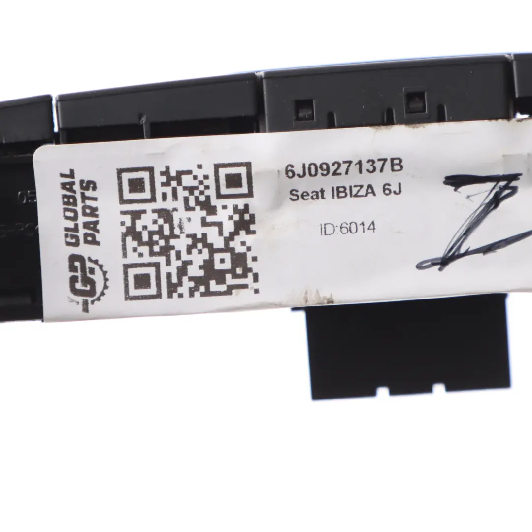 Seat Ibiza 6J Dashboard Hazard Lights Panel Switch Black 6J0927137B