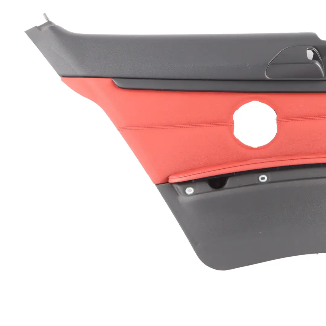 BMW E92 Trasero Izquierdo Lateral Cubierta Panel Forro Cuero Rojo