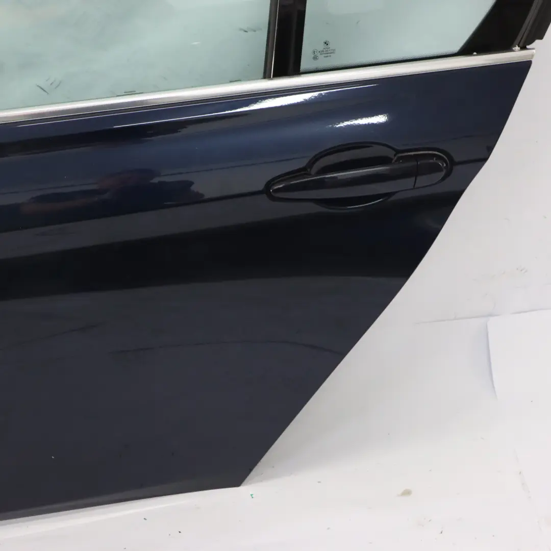 BMW F30 Saloon Rear Left Door N/S Imperial Blau Brillant Blue Metallic - A89