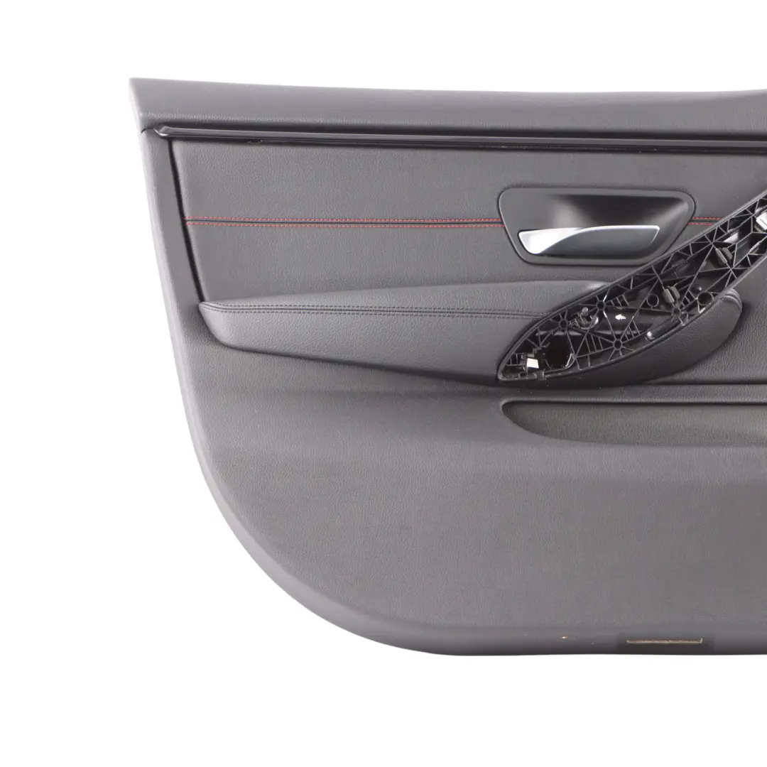 BMW F36 LCI Door Card Front Left N/S Lining Trim Panel Leather Black Red