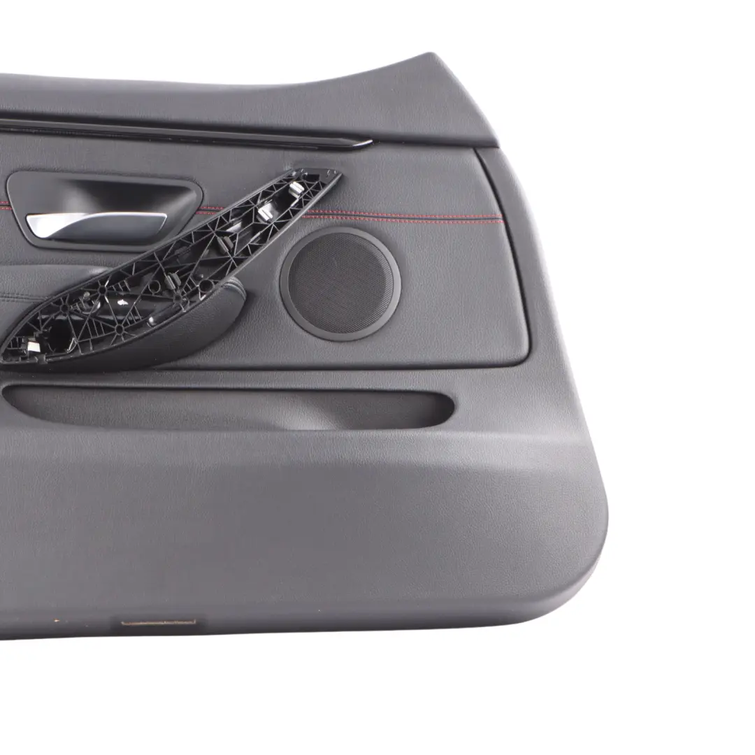 BMW F36 LCI Door Card Front Left N/S Lining Trim Panel Leather Black Red
