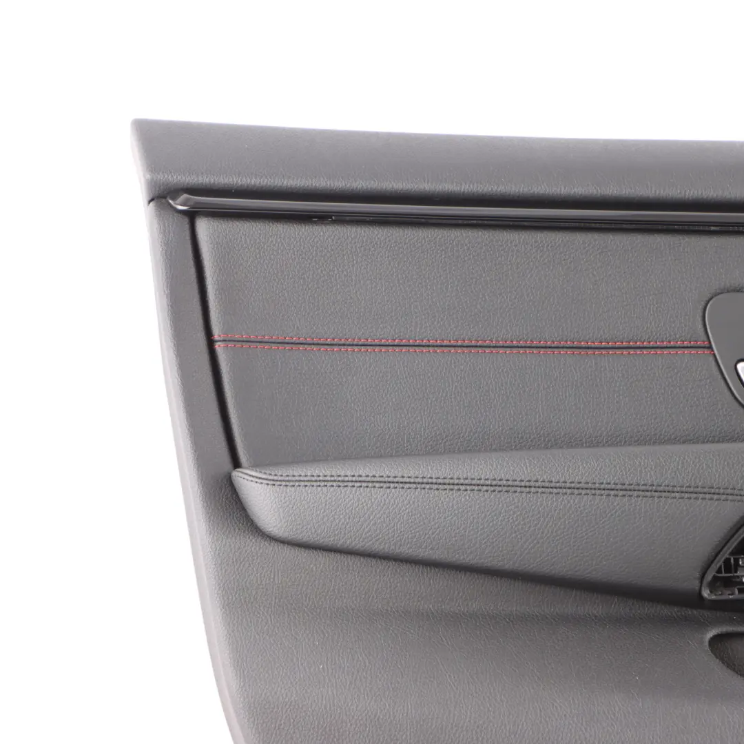 BMW F36 LCI Door Card Front Left N/S Lining Trim Panel Leather Black Red