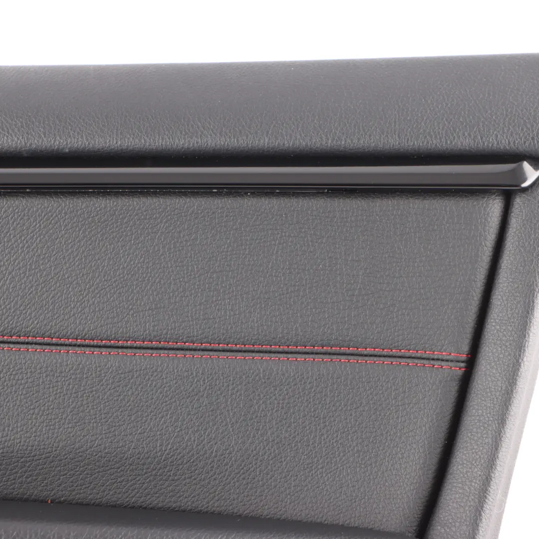 BMW F36 Door Card Front Right O/S Lining Trim Panel Leather Black Red