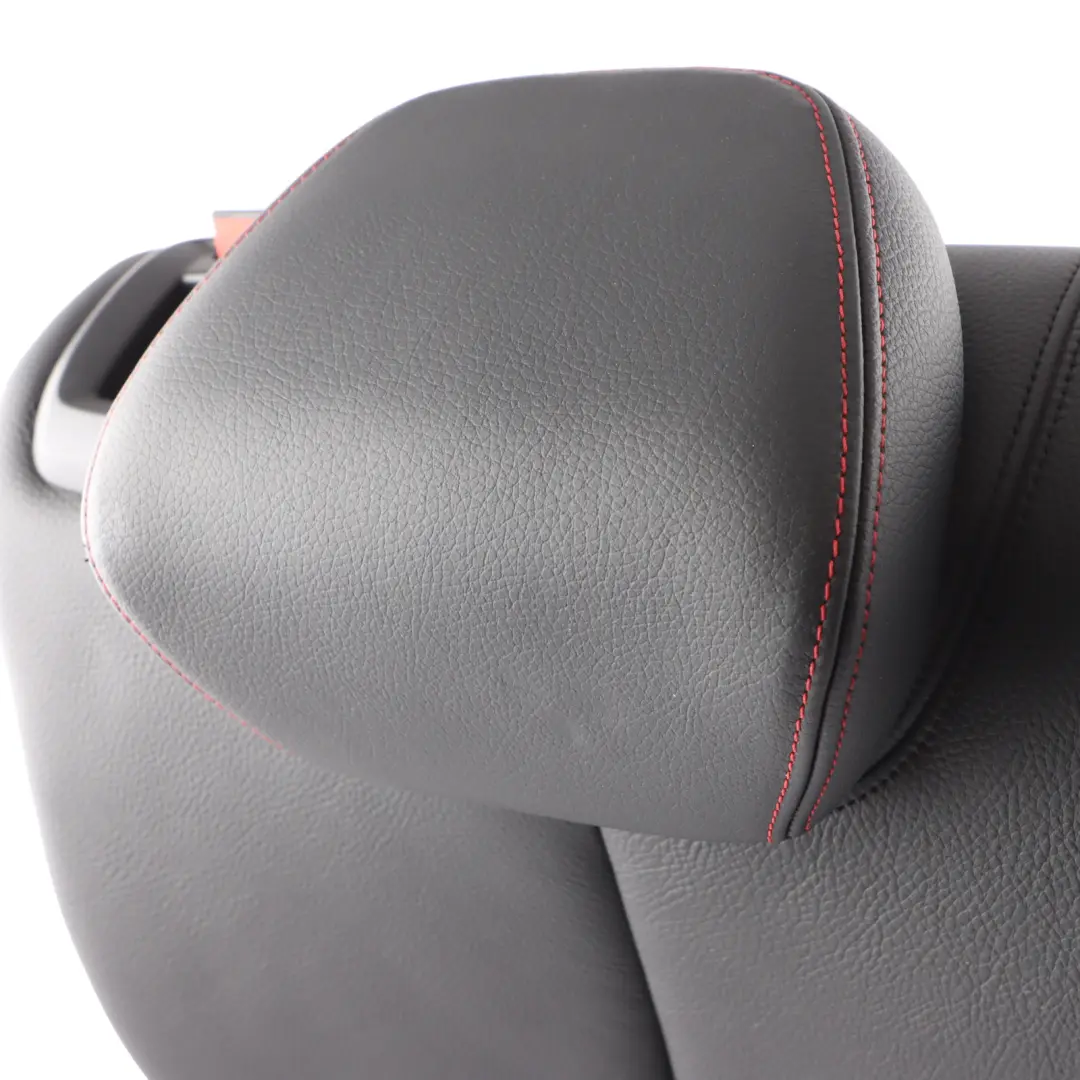 BMW F36 LCI Seat Backrest Rear Right O/S Covering Leather Black Red 7479800