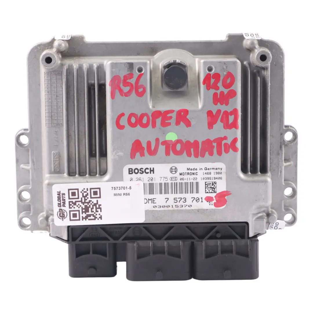 Mini Cooper One R55 R56 N12 120HP DME 7573701 Unidad Motor ECU Automático