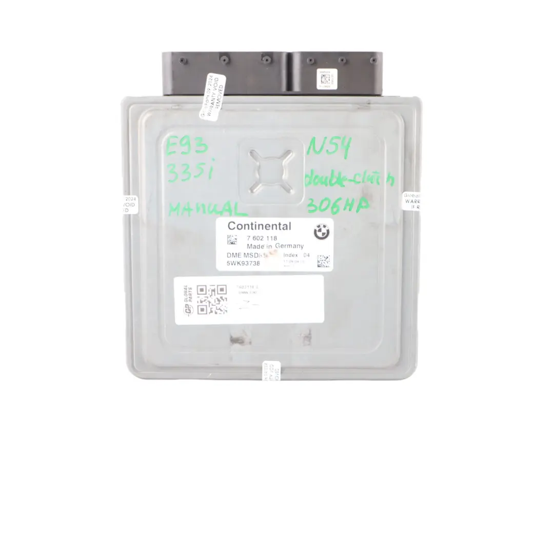 BMW E60 LCI E90 E91 335i 535i N54B30A ECU Kit DME CAS3 Key 7602118 Dual Clutch