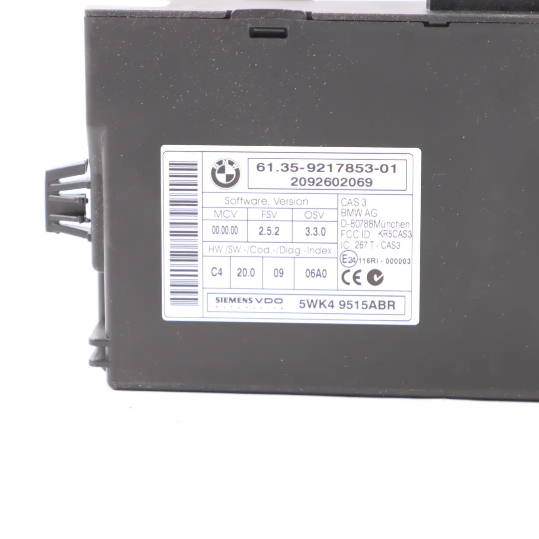 BMW E60 LCI E90 E91 335i 535i N54B30A ECU Kit DME CAS3 Key 7602118 Dual Clutch