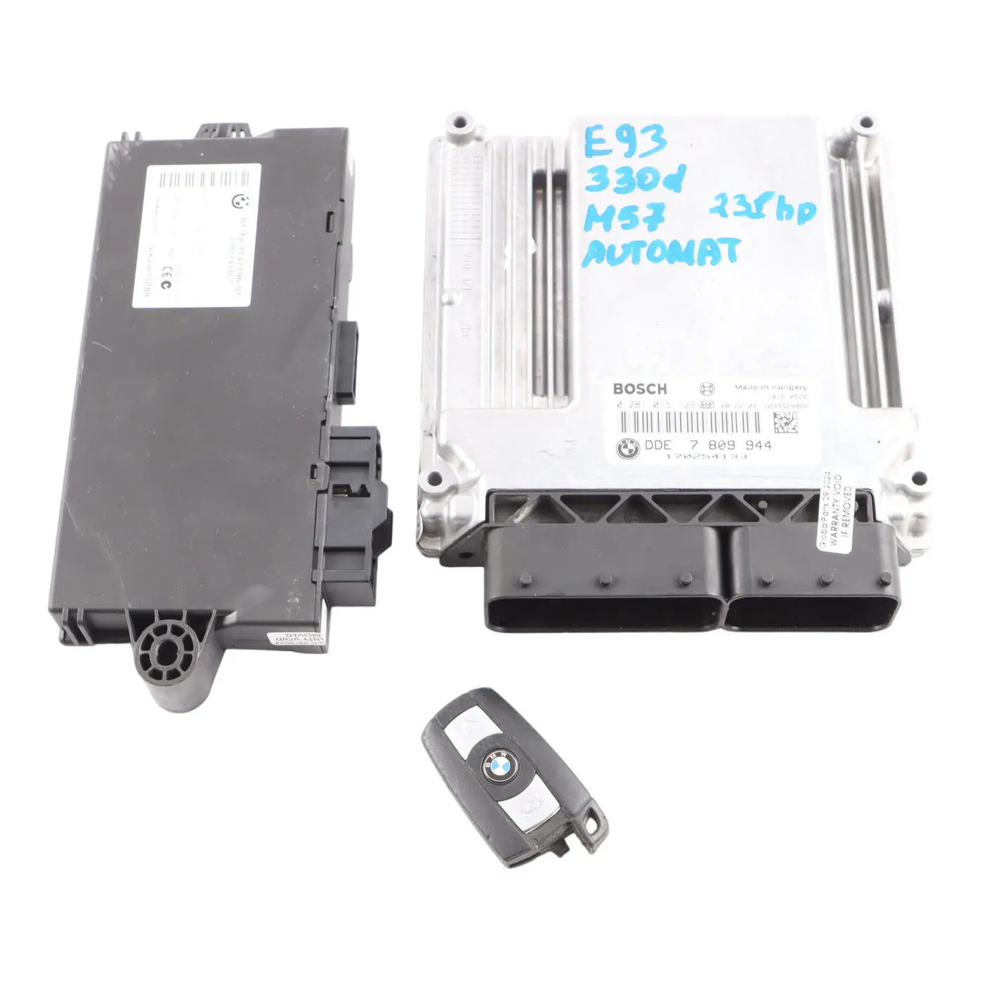 BMW E60 E61 E90 E91 330d 530d M57N2 231HP Engine ECU KIT DDE 7809944 CAS3 + Key