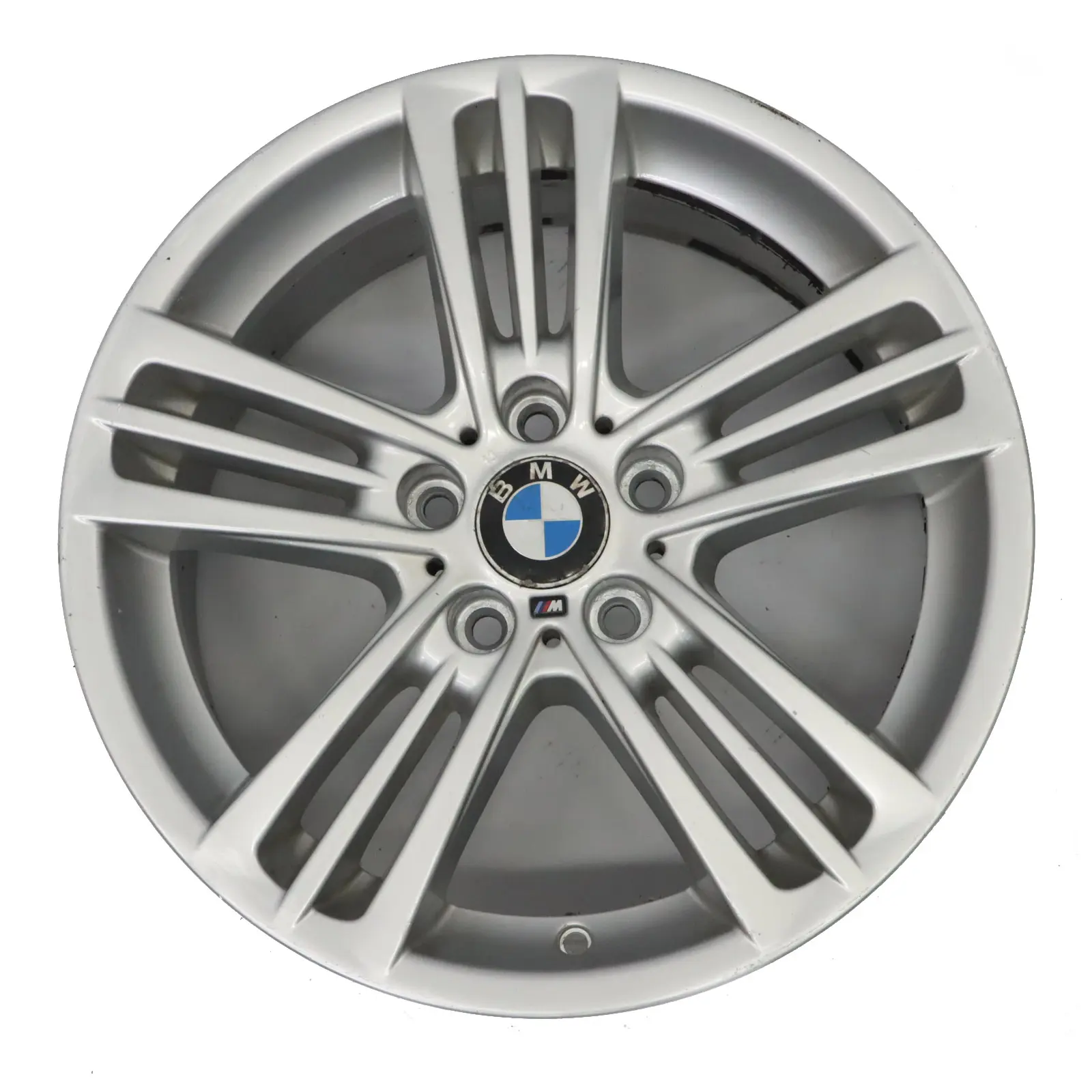 BMW X3 F25 X4 F26 Silberne Leichtmetallfelge 18" M Sternspeiche 8J ET:43 7844249