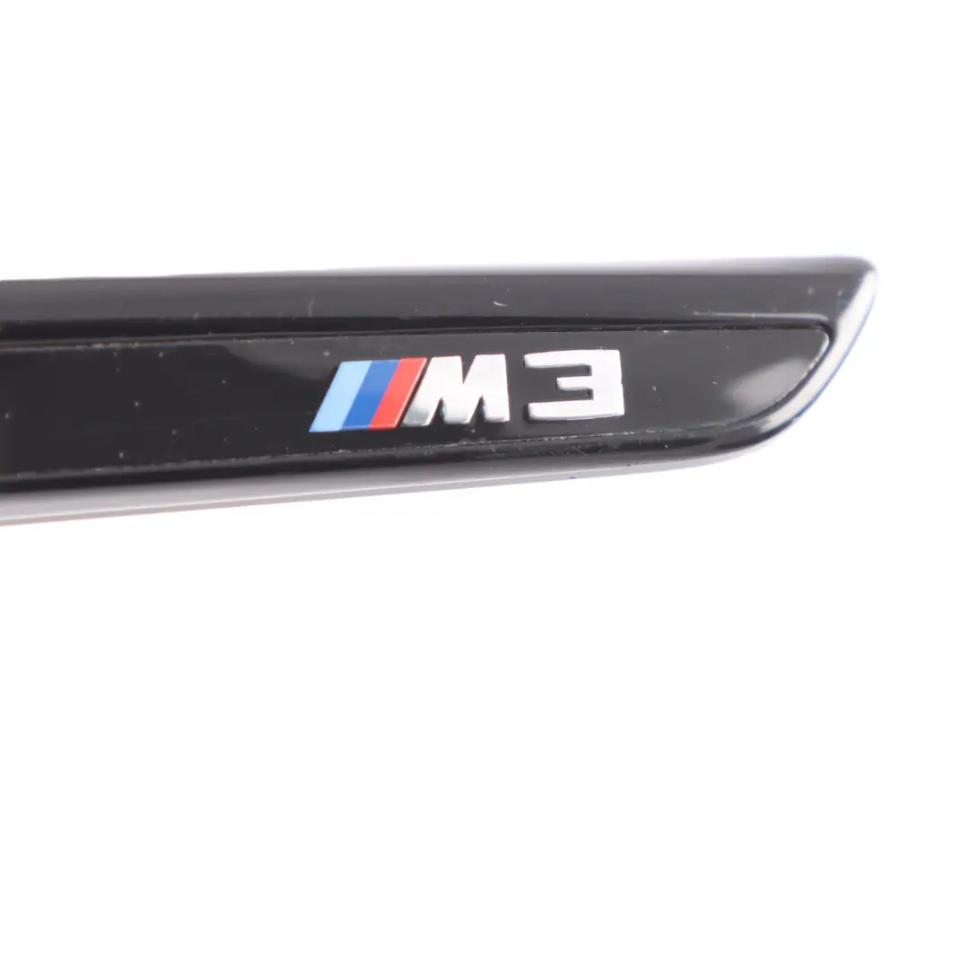 BMW F80 M3 Air Duct Emblem Ornamental Grille Fender Black Left N/S 8056071